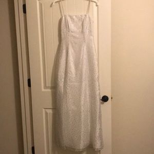 White floor length gown
